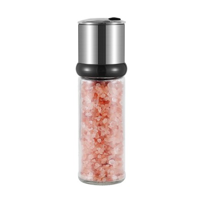 Manual 200ml Single Spice Grinder  Mill Glass Bottle Salt and Pepper Grinder