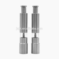 Pepper Grinder, Stainless Steel Pepper Mill Durable Salt Grinder One Hand Operation Salt Pepper Mill