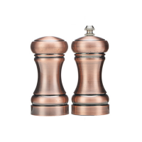 Copper Plating Mill Type Salt and Pepper Shakers Grinders