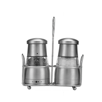 New Fashion Stainless Steel Manual Pepper Mill with Metal Stand