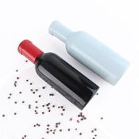 wooden manual spice and ceramic grinder wine bottle shape pepper mill for spice