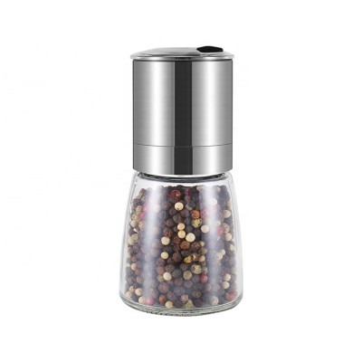 Manual Refillable Salt and Pepper Grinder With Adjustable Ceramic Rotor Mill Grinders with shaker lid